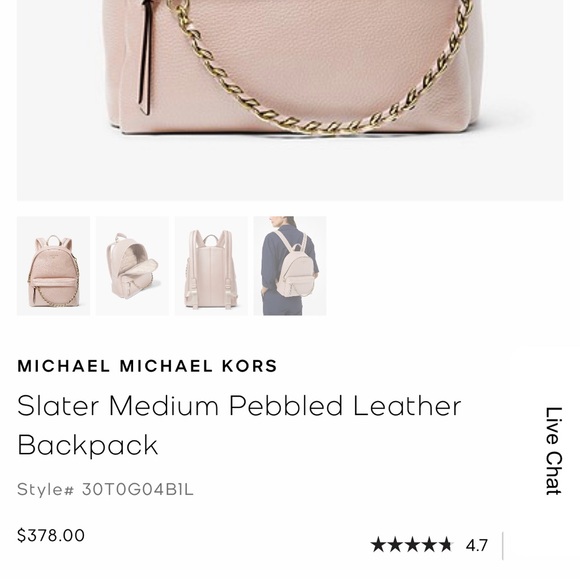 NWT Authentic Michael Kors Slater Leather Backpack - Picture 2 of 13